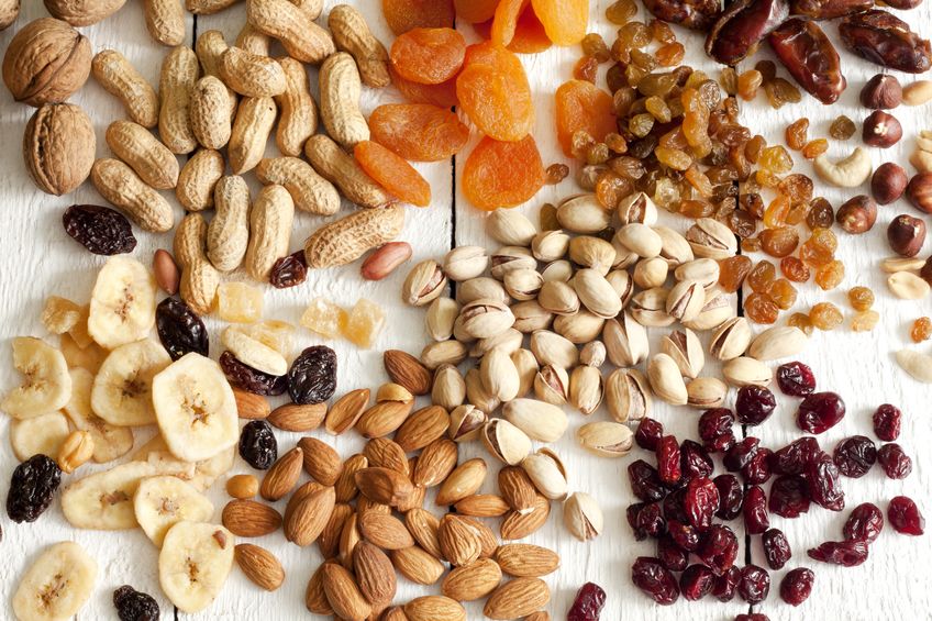 Dried fruits and nuts