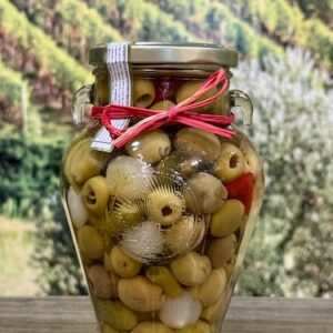 Delizia Olives - Pickled Spicy Cocktail - Gherkins, Peppers, Chilis & Onions Mix