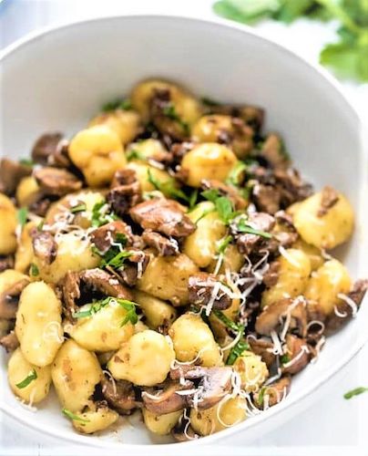 Crispy Gnocchi with Mushrooms