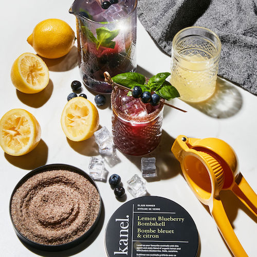 Lemon Blueberry Spritzer – featuring kanel. Lemon Blueberry Bombshell rimmer!