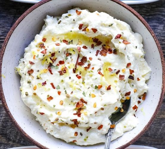 Ricotta, Cilantro & Roasted Onion Dip