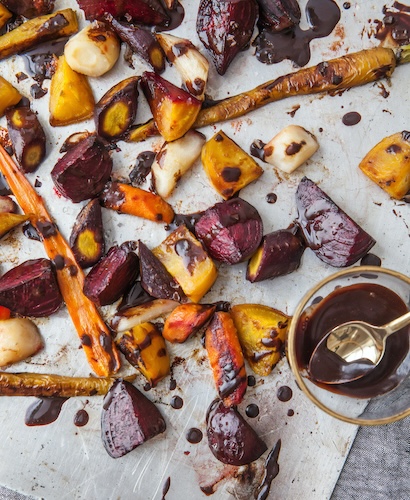 Champagne Balsamic Roasted Vegetables