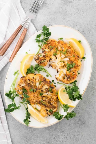 Spicy Roasted Cauliflower Steak