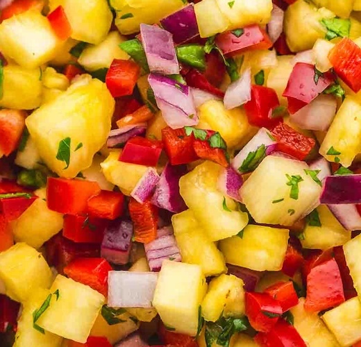 Peppery Pink Guava Pineapple Salsa